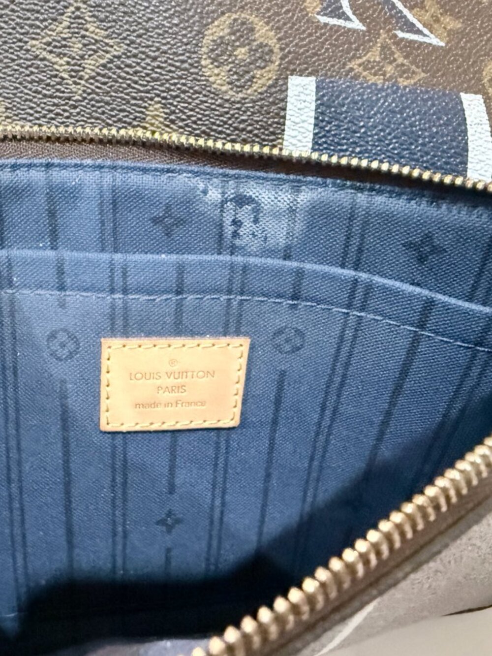 Louis Vuitton Neverfull MM Monogram Personalized "K" with matching pouch - Picture 15 of 15